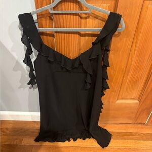 Amanda Uprichard Sonnet Mini Black Dress